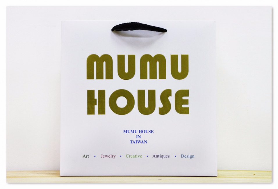 MUMU HOUSE燙金白色提袋